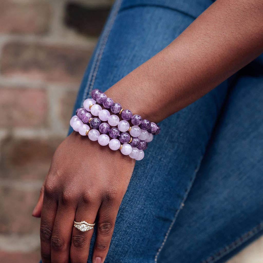 Rally Beaded Bracelet-Purple