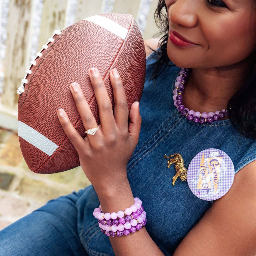 Rally Beaded Bracelet-Purple