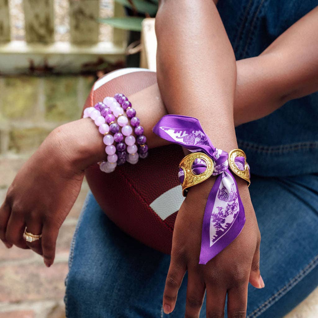 Rally Beaded Bracelet-Purple