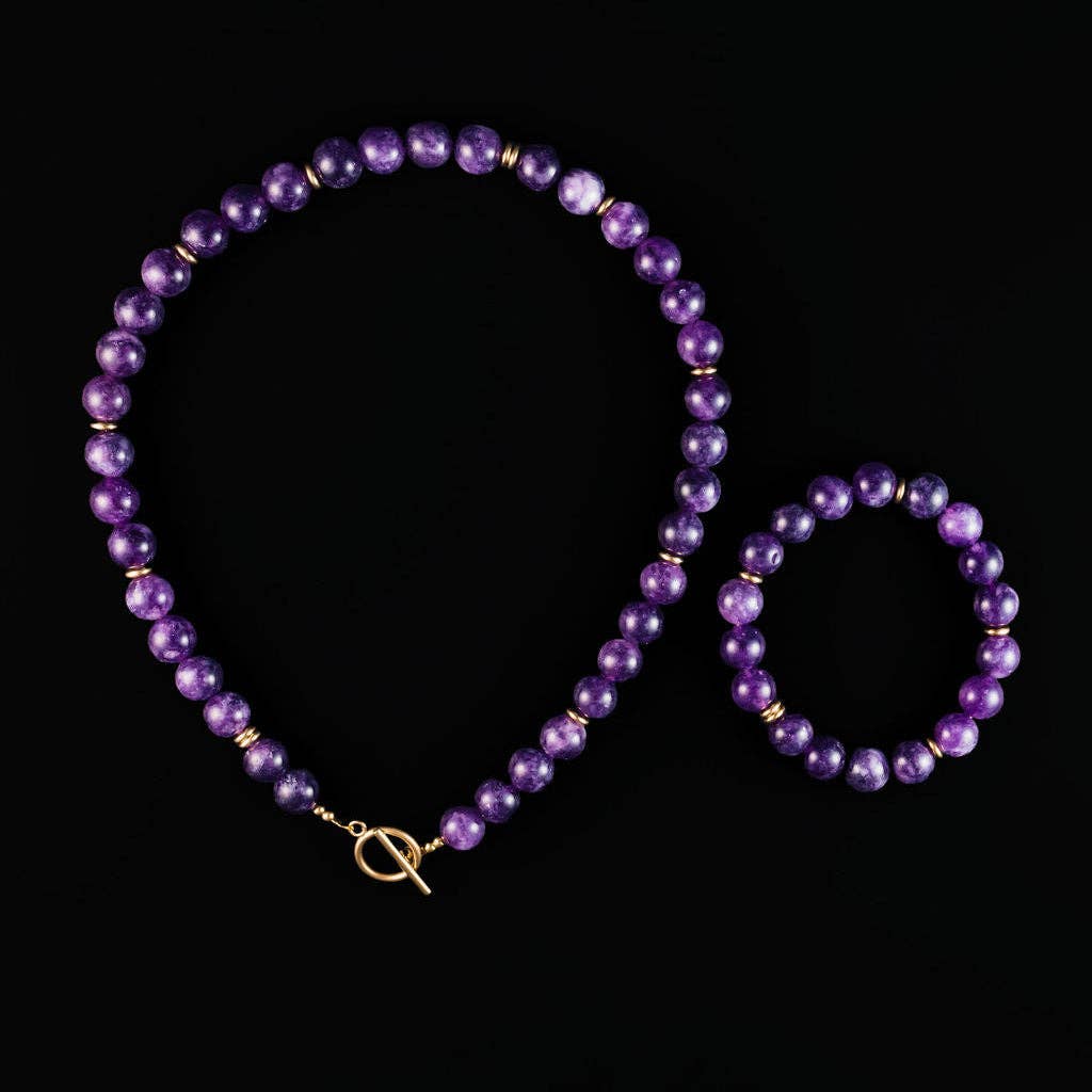 Rally Beaded Bracelet-Purple